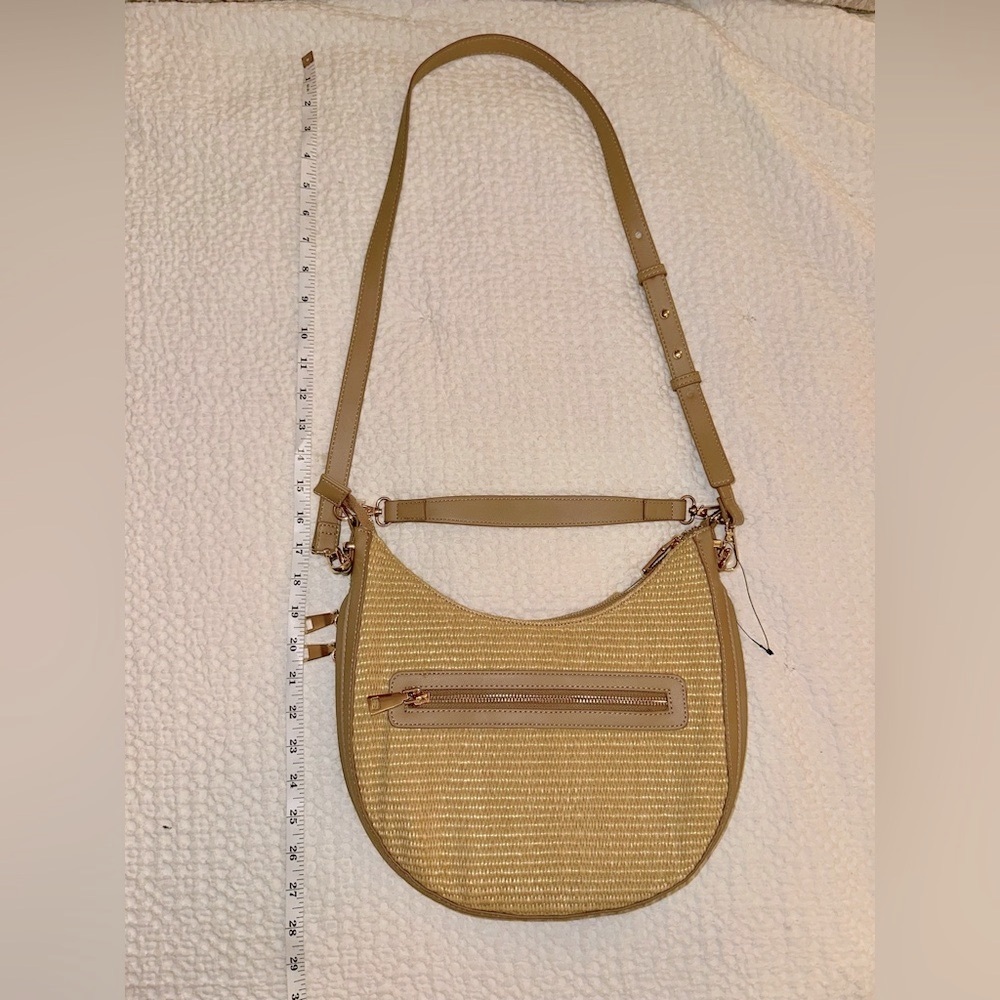 NWOT I.N.C. Kolleene Chain Small Straw Crossbody Hobo Bag - Picture 4 of 8